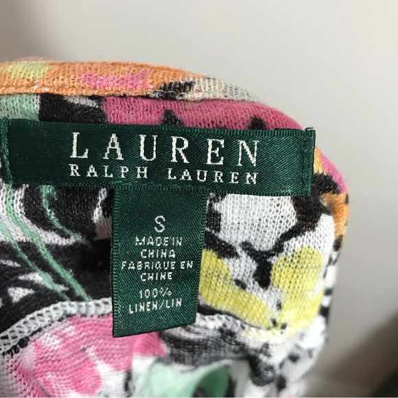 Lauren Ralph Lauren Floral Linen Top - Picture 8 of 9